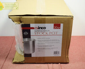 Winco Super Aluminum 20 Quart Stock Pot AXS20
